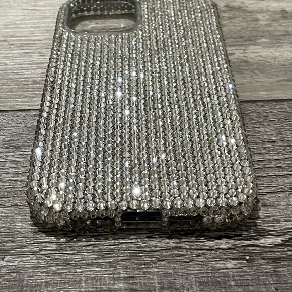 New Clear Silver Crystallized Bling iPhone 12 Pro Max Phone Case Cover Handcraft - Picture 4 of 4